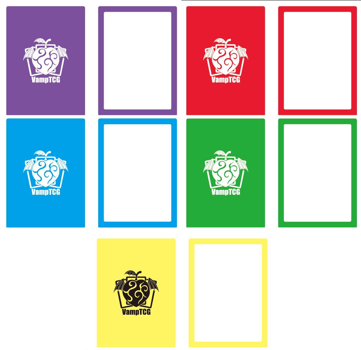 One Piece Leader Case Multi Pack Red Blue Green Yellow Purple Card Case 5 ct